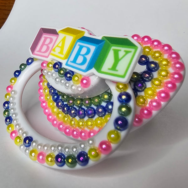 BABY Block Letters Adult Pacifier