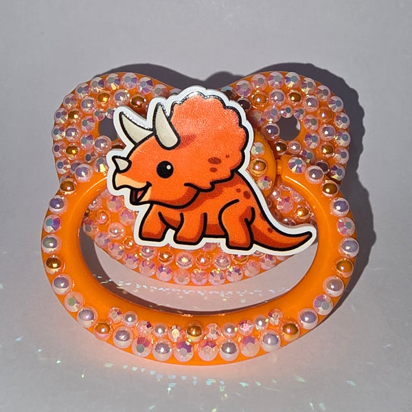 Orange Dinosaur Adult Pacifier