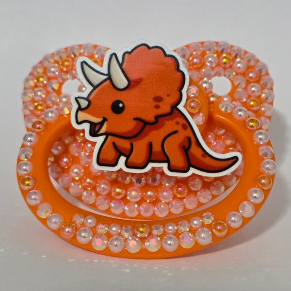 Orange Dinosaur Adult Pacifier