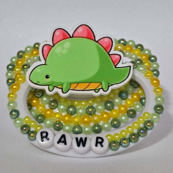 Green Rawr Dinosaur Adult Pacifier