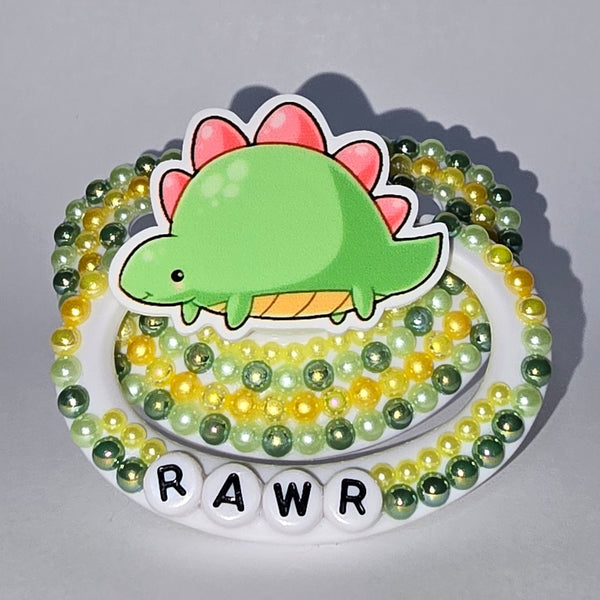 Green Rawr Dinosaur Adult Pacifier