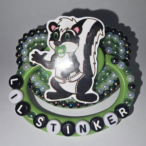 Lil Stinker Green Adult Pacifier